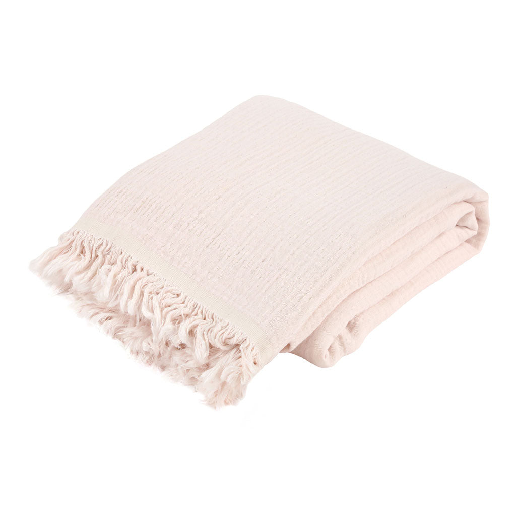 Customizable 4-layer muslin pestemal towel made of 100% Turkish cotton – lightweight, absorbent beach and bath towel, large size with embroidery logo, label, and packaging options
