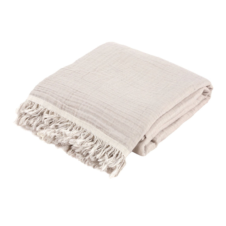 Customizable 4-layer muslin pestemal towel made of 100% Turkish cotton – lightweight, absorbent beach and bath towel, large size with embroidery logo, label, and packaging options