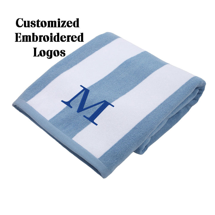 Cabana Striped Terry Towel Custom beach bath towel wholesale