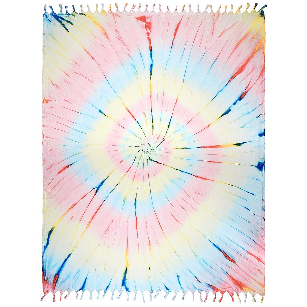 Tie Dye Helezon Throw Blanket 100% Organic Turkish Cotton Pestemal Beach Picnic Throw Party Blanket