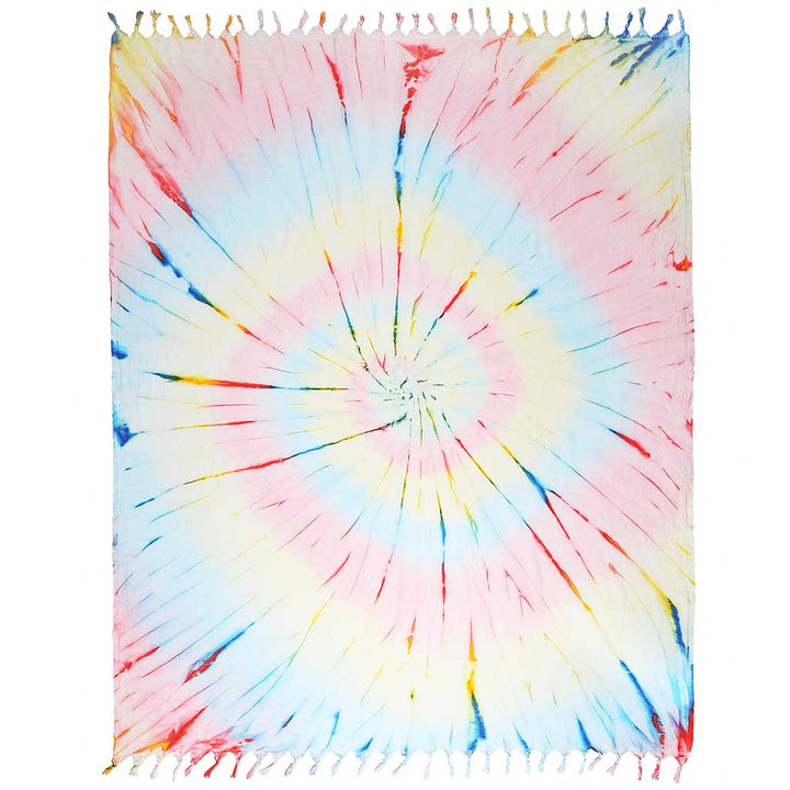Tie Dye Helezon Throw Blanket 100% Organic Turkish Cotton Pestemal Beach Picnic Throw Party Blanket