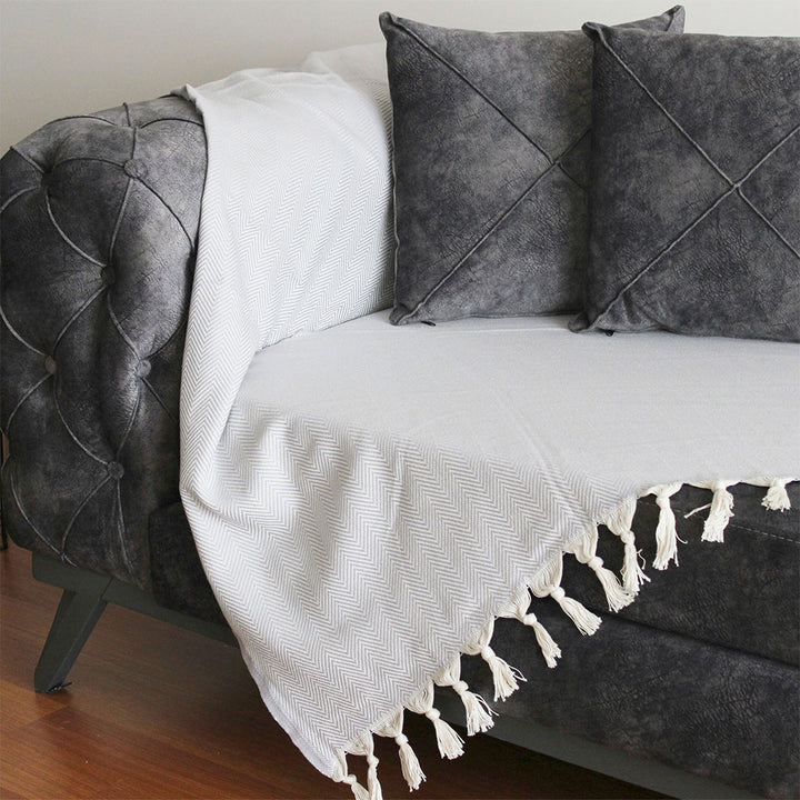 Handmade Tight Woven Throw Blanket for Couch Picnic beach outdoor throw blankets 100% cotton