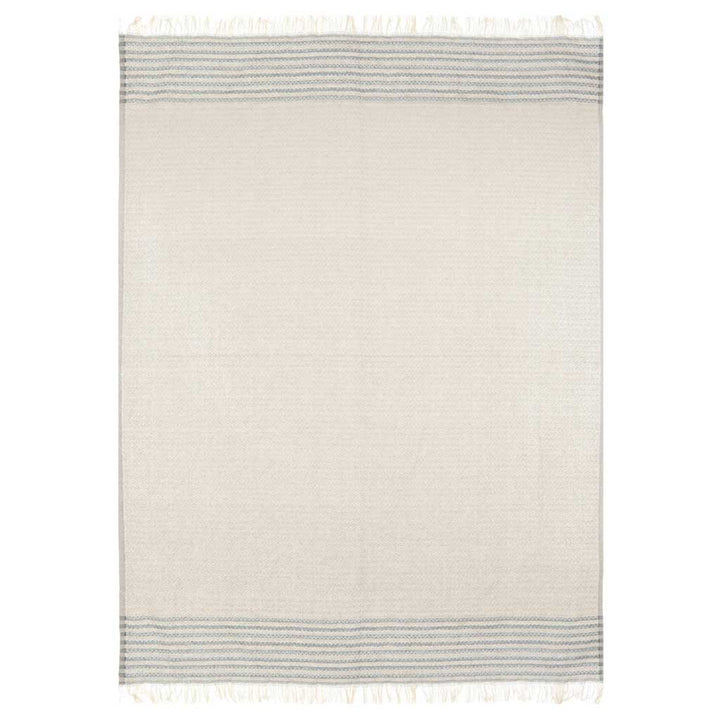 Custom Designs Wholesale Turkish Throw Blanket - Zigzag X-Large Beige Dark Blue Party blanket