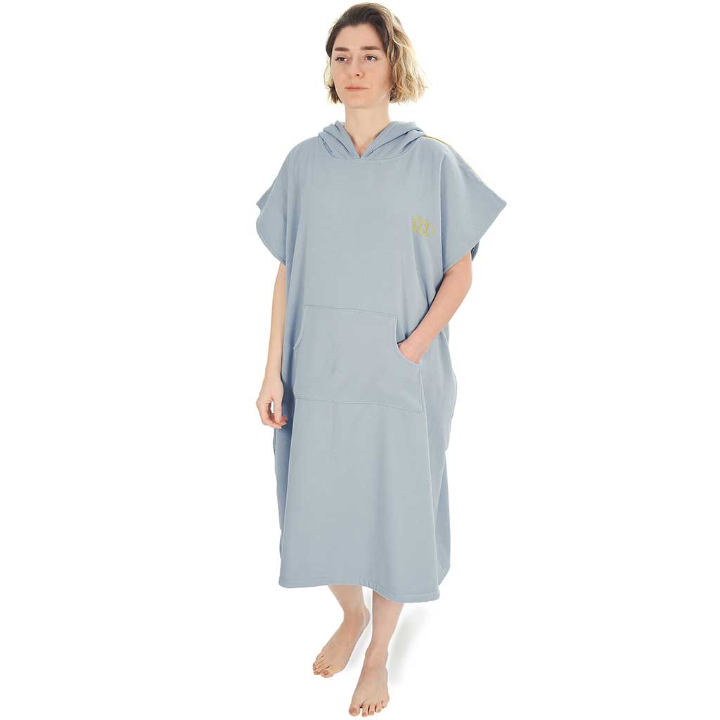Pestemal Hooded Bathrobes Beach Poncho Unisex Double Face Cotton Terry Cloth Robe with Pockets One Size Fit All