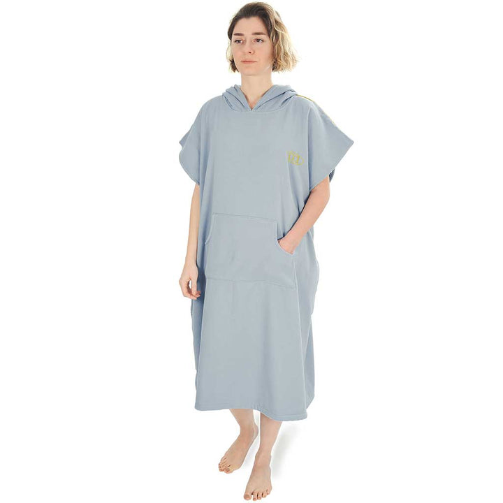 Pestemal Hooded Bathrobes Beach Poncho Unisex Double Face Cotton Terry Cloth Robe with Pockets One Size Fit All