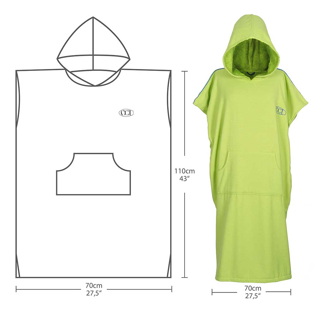 Pestemal Hooded Bathrobes Beach Poncho Unisex Double Face Cotton Terry Cloth Robe with Pockets One Size Fit All