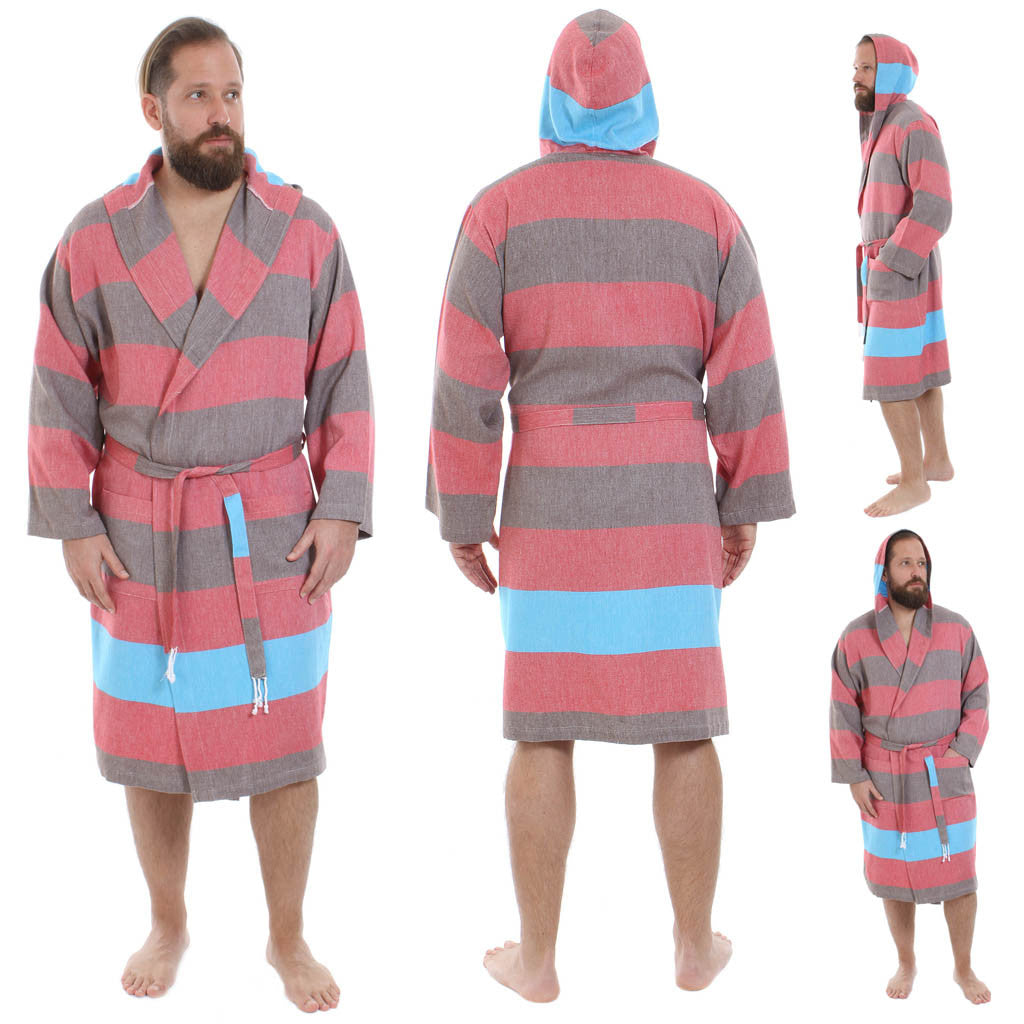 Men's women's Unisex bathrobes 100% Turkish cotton super absorbent quick dry light weight custom logo embroidered peshtemal changing robe