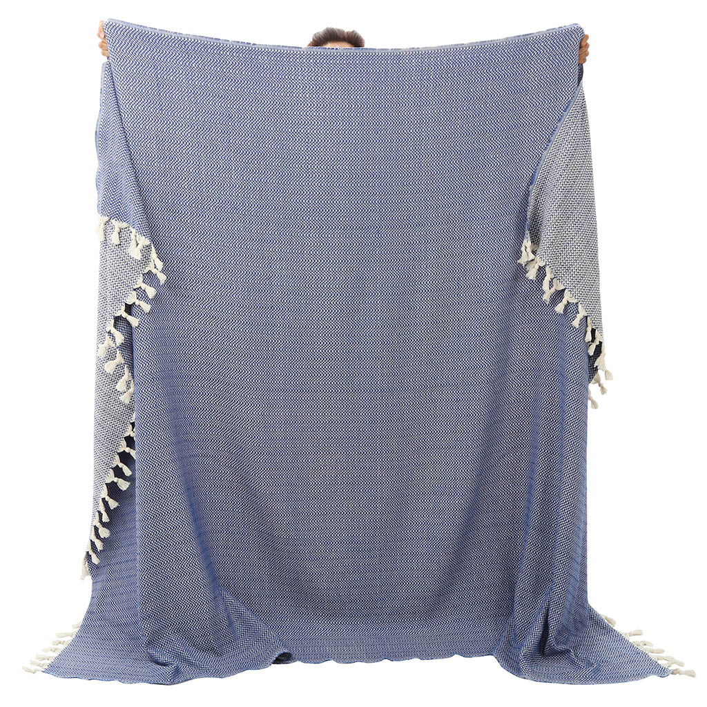 Wholesale Turkish throw decorative home decor peshtemal blanket organic cotton high quality custom embroidery