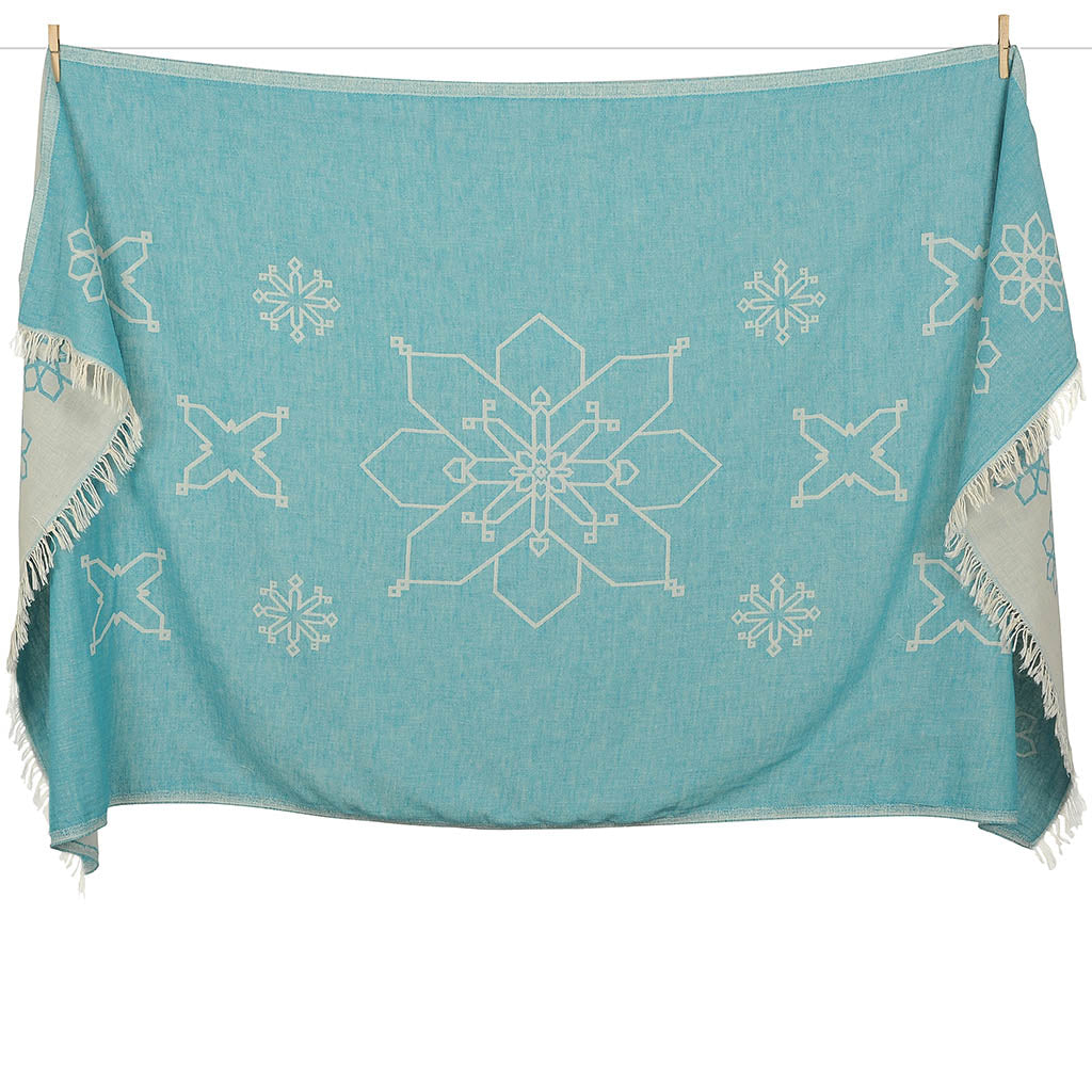 Floral-Turkish-Towel-Pestemal-Turquoise