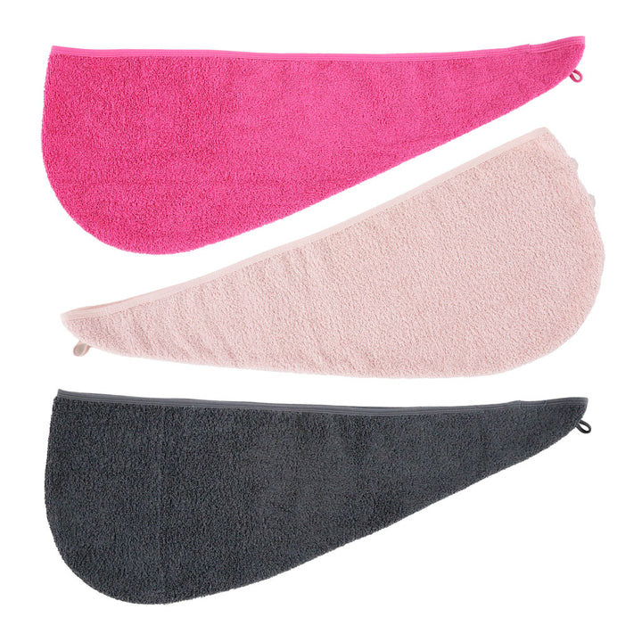 Cotton hair towel  terry cloth wrap 3 pcs set hair turbans for wet hair Drying Hair Wrap Towels for curly hair women anti frizz