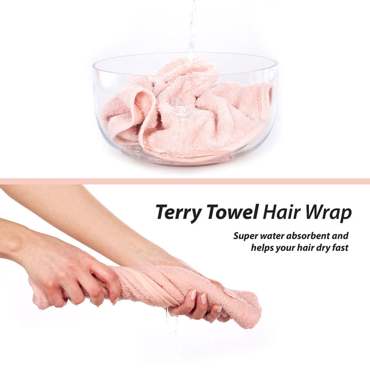 Cotton hair towel  terry cloth wrap 3 pcs set hair turbans for wet hair Drying Hair Wrap Towels for curly hair women anti frizz