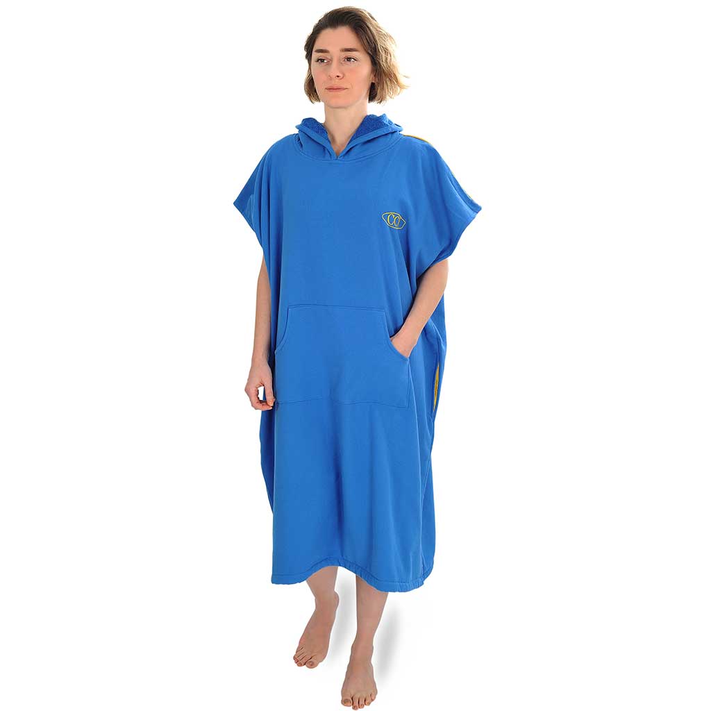 Pestemal Hooded Bathrobes Beach Poncho Unisex Double Face Cotton Terry Cloth Robe with Pockets One Size Fit All