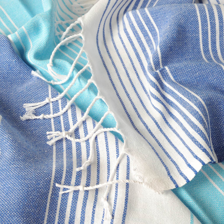 Nazar Series Multi-Purpose Turkish Towel Made From 100% Recycled Cotton 95x180 cm 