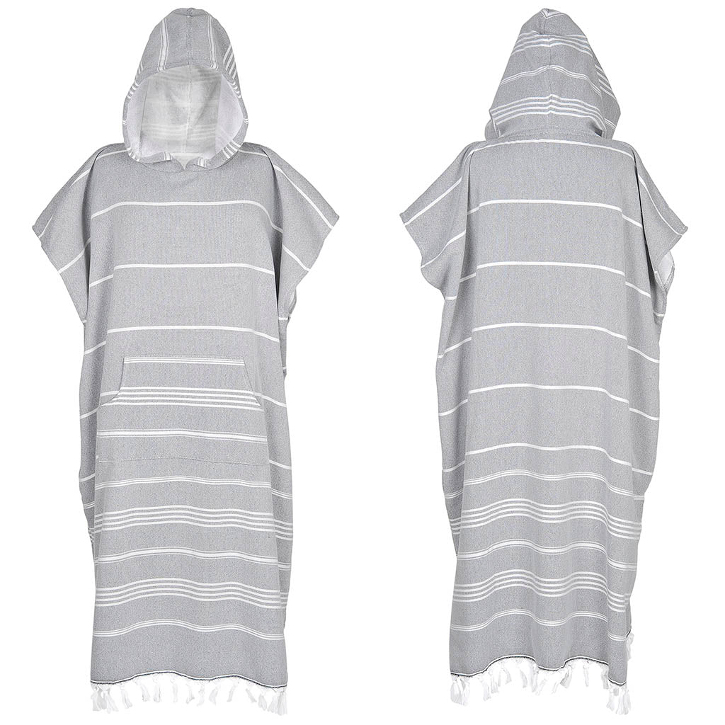 Mens Bathrobe Unisex Poncho 100% Cotton Turkish Peshtemal