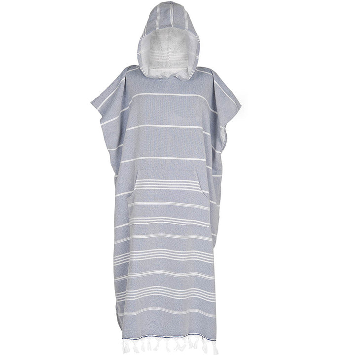 Mens Bathrobe Unisex Poncho 100% Cotton Turkish Peshtemal