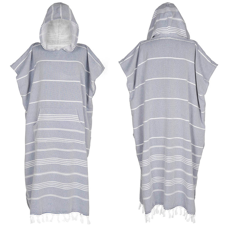 Mens Bathrobe Unisex Poncho 100% Cotton Turkish Peshtemal