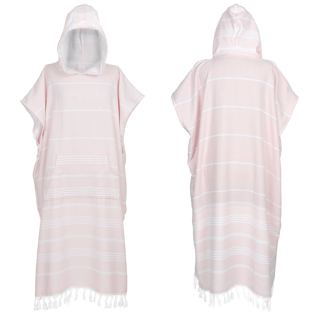 Mens Bathrobe Unisex Poncho 100% Cotton Turkish Peshtemal