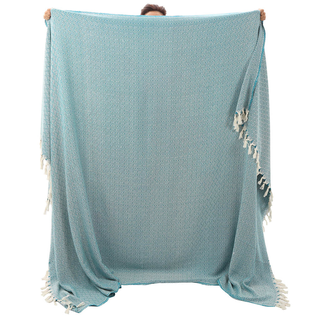 Wholesale Turkish throw decorative home decor peshtemal blanket organic cotton high quality