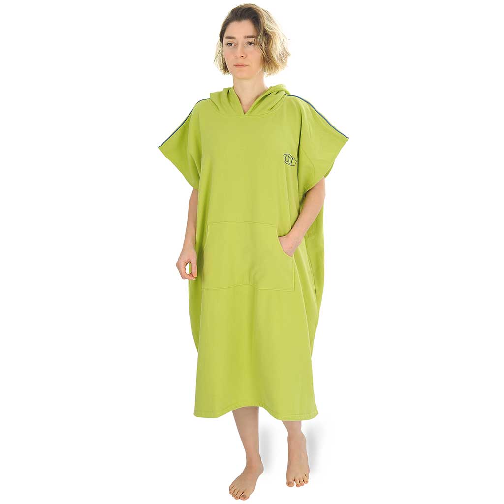 Pestemal Hooded Bathrobes Beach Poncho Unisex Double Face Cotton Terry Cloth Robe with Pockets One Size Fit All